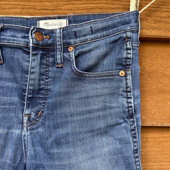 Madewell 10" High-Rise Skinny Ankle Crop Blue Jeans Size 27 - Picture 6 of 13